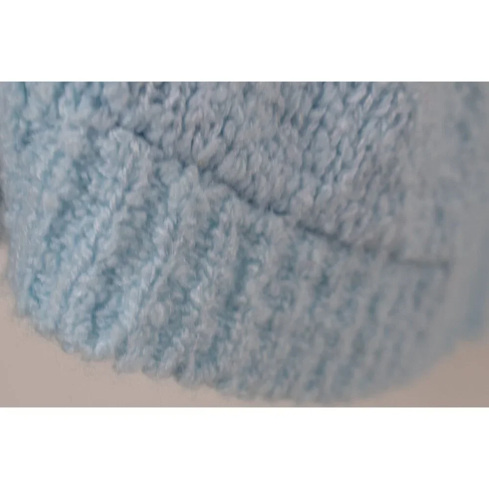 Vintage 80s Blue‎ Granny Acrylic Sweater size 42
